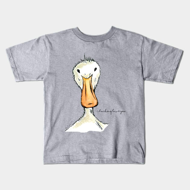 I Ducking Love You Kids T-Shirt by halideO